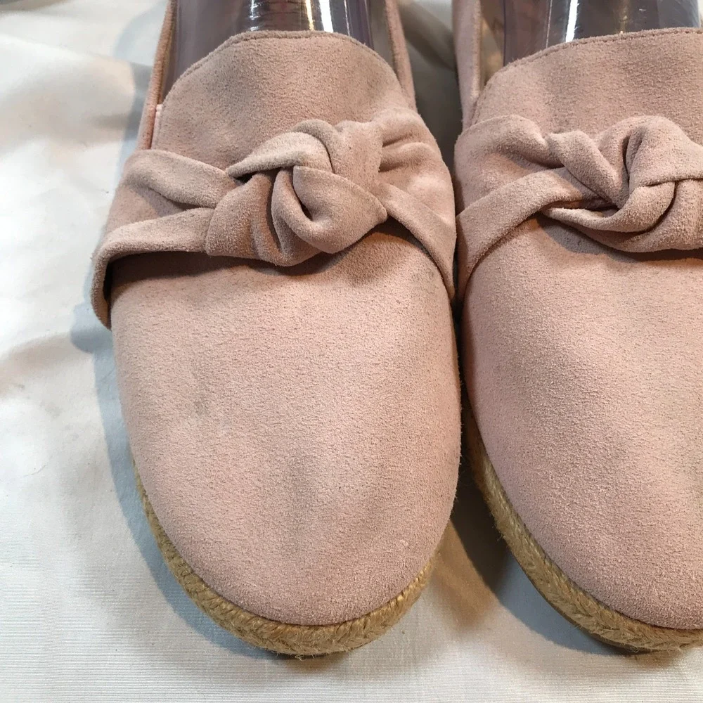 Isaac Mizrahi Live Rosewater Suede Espadrille Slip On Shoes Womens US 9 EU  39.5